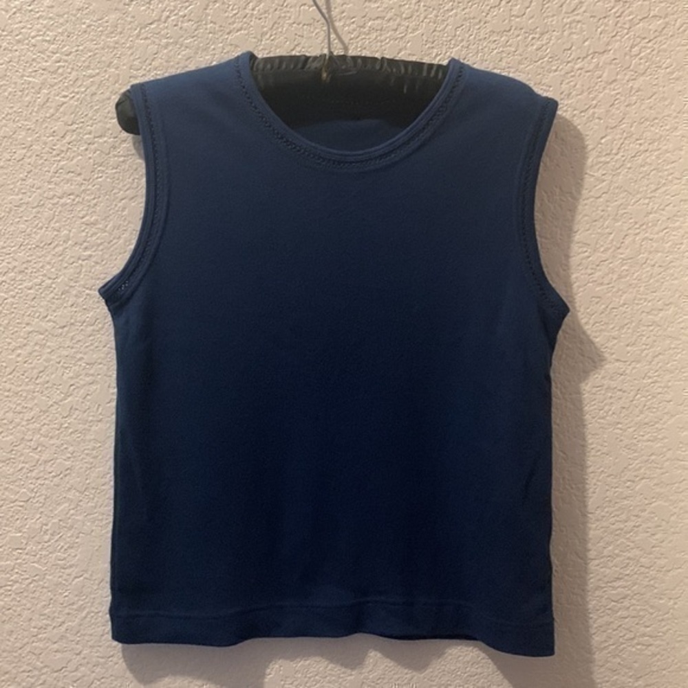 Blue tank top sweater material - Picture 2 of 8